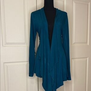 Elegant Teal Open Front Cardigan